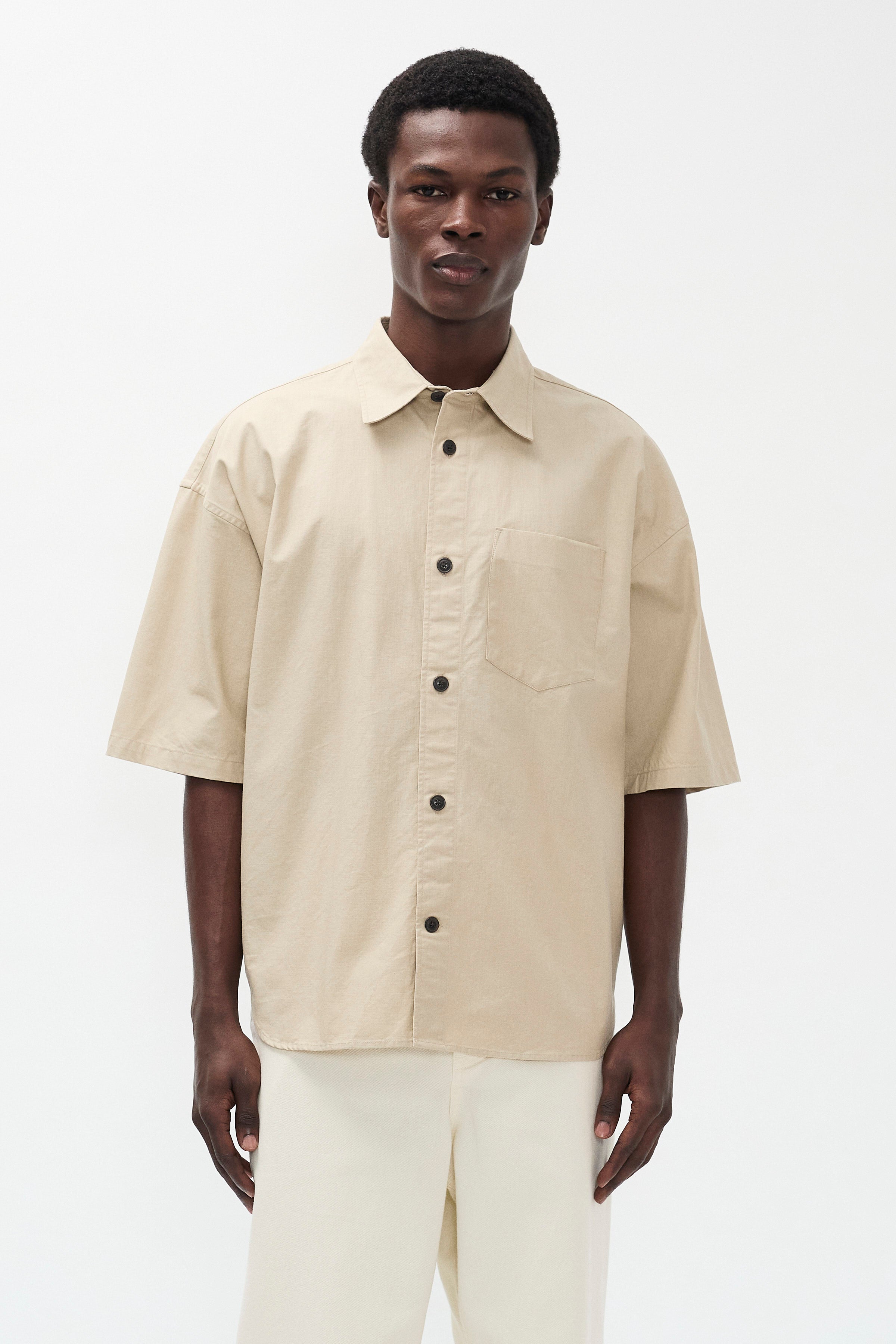 depound oversized shirts beige シャツ　ベージュ DEPOUND]Oversized Shirts