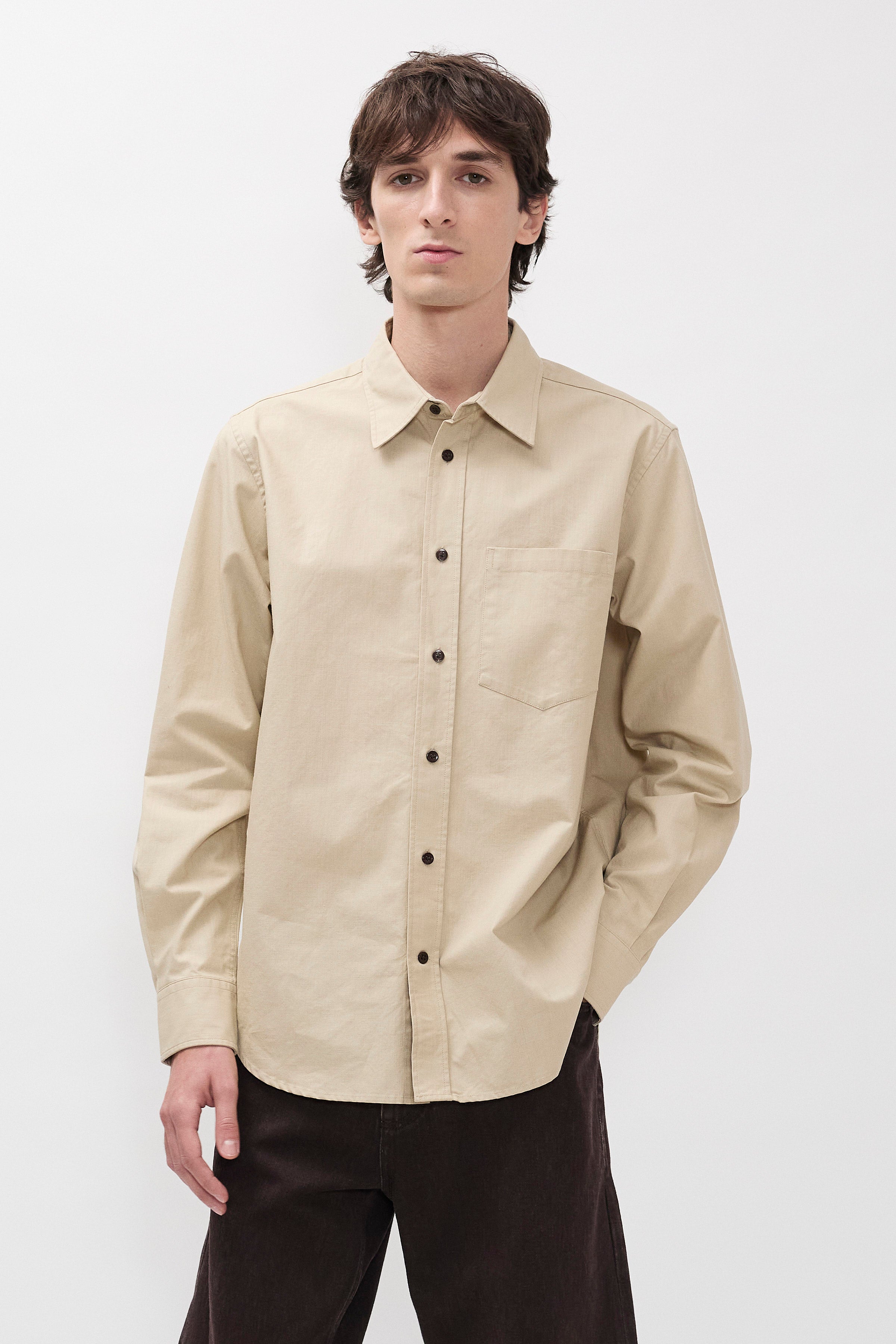 Kongshoved Cotton Faded Pigment Dyed Relaxed Shirt
