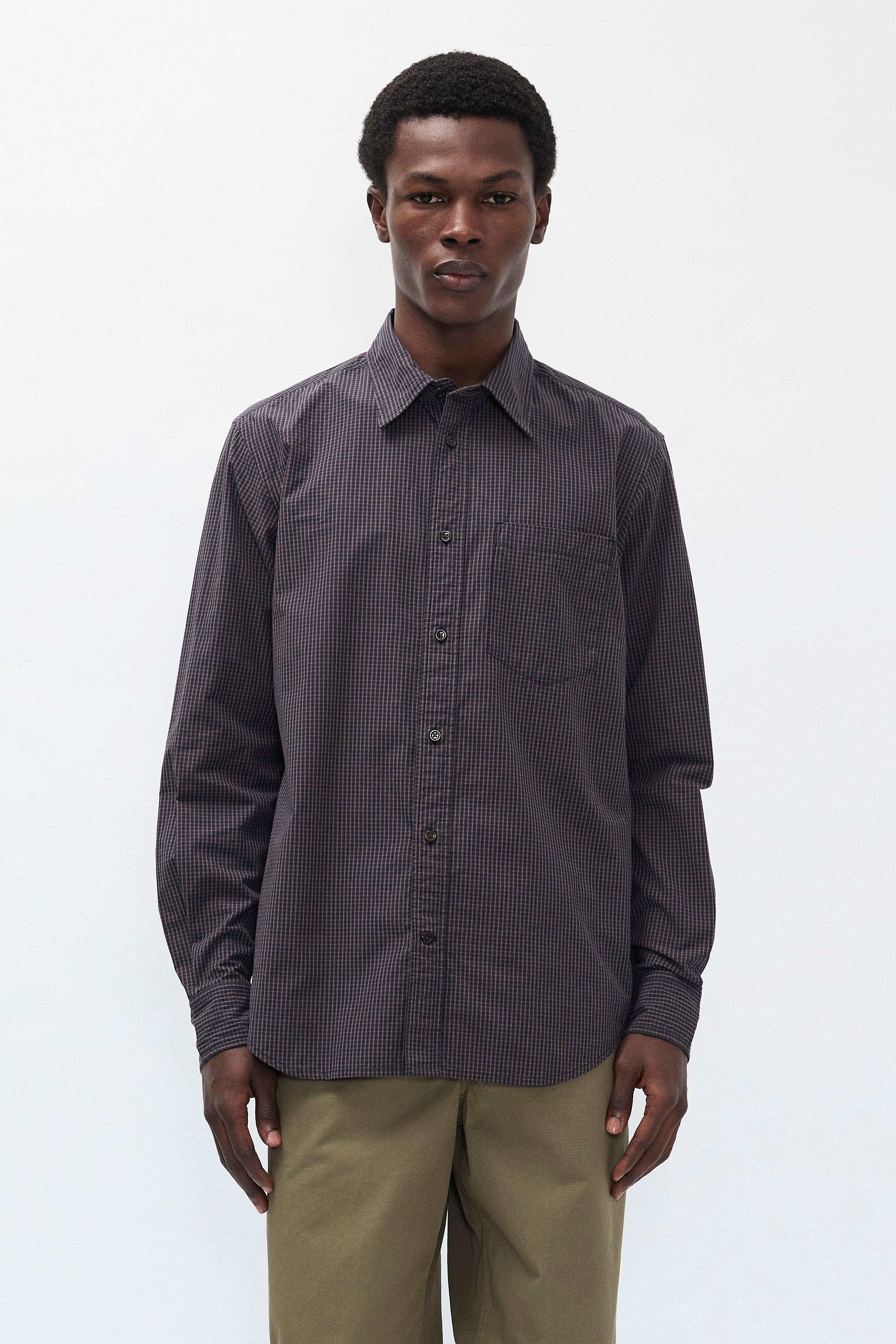 mini check shirt Ｗ　OVY mini check shirt WOVY