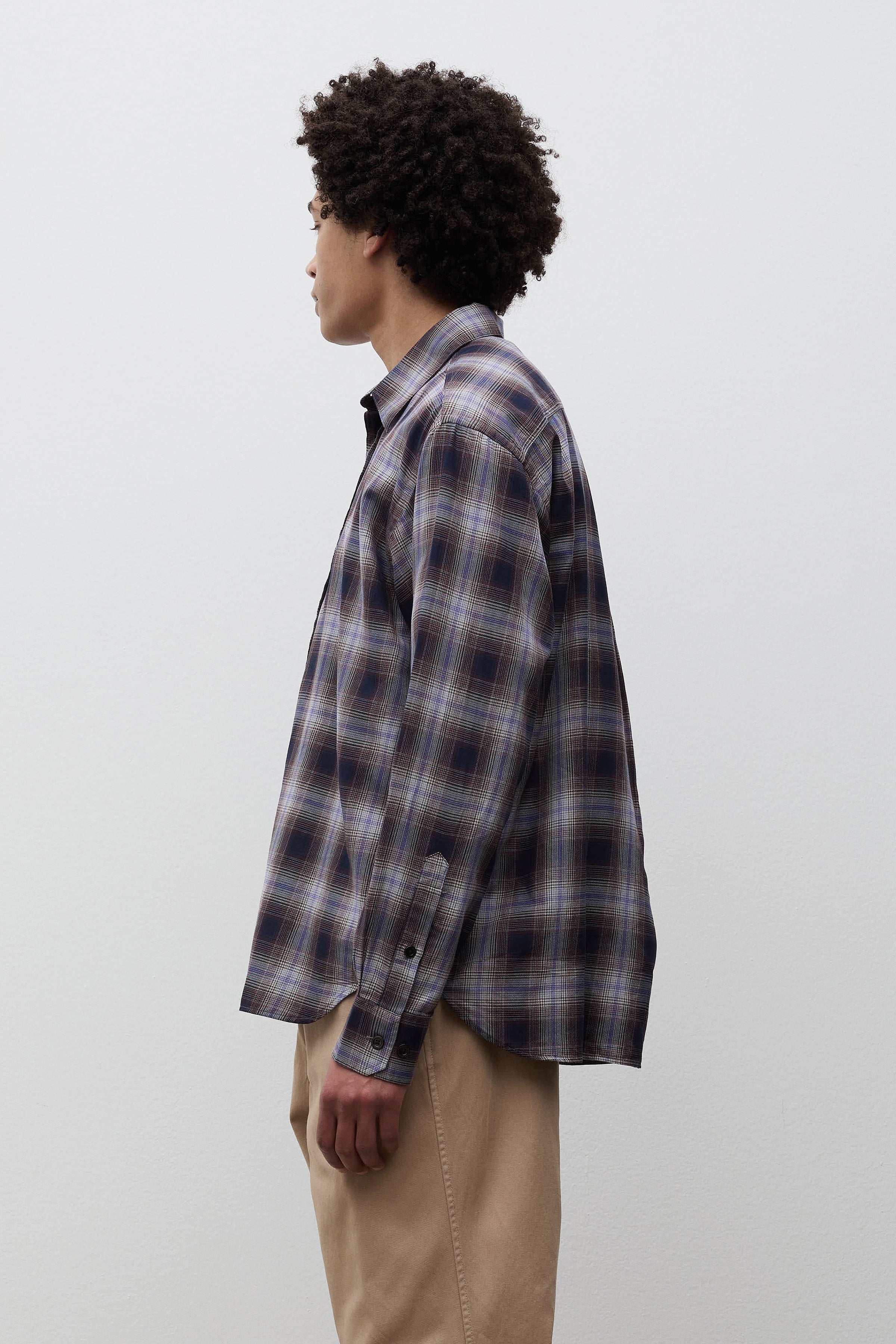 Falster Fine Cotton Flannel Check Oversize Shirt