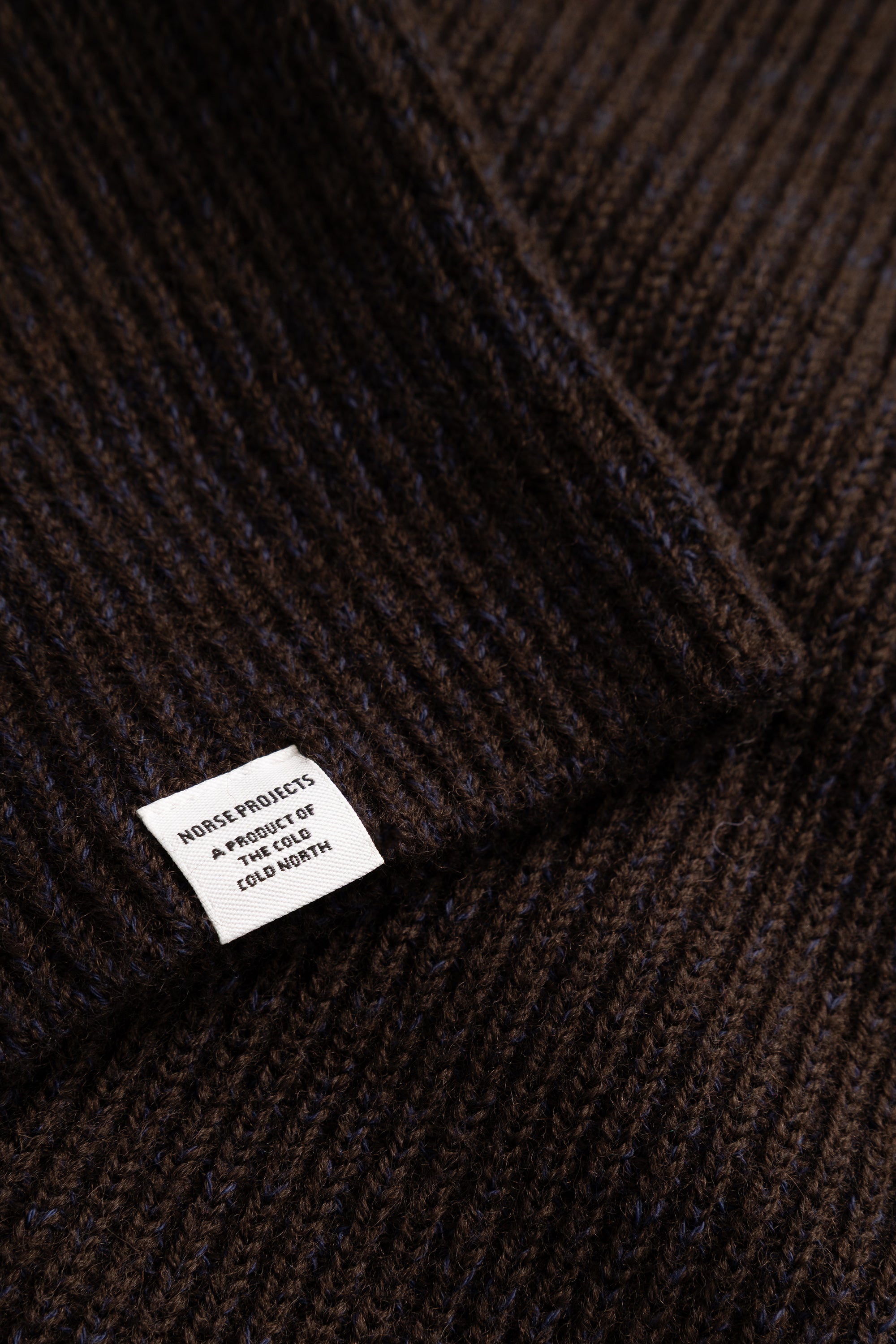 Hagen Wool Cotton Rib Full Zip Jacket