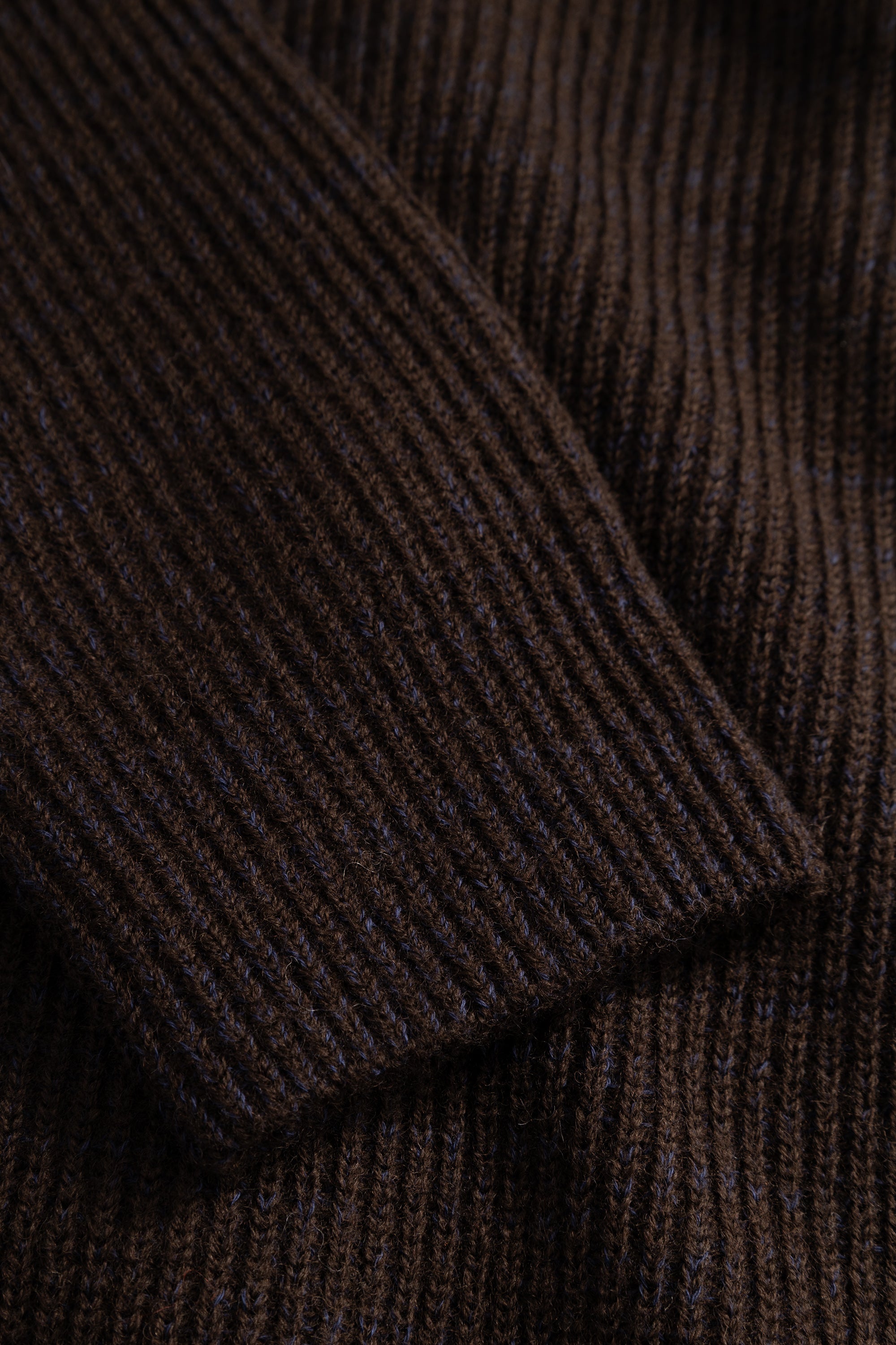 Hagen Wool Cotton Rib Full Zip Jacket