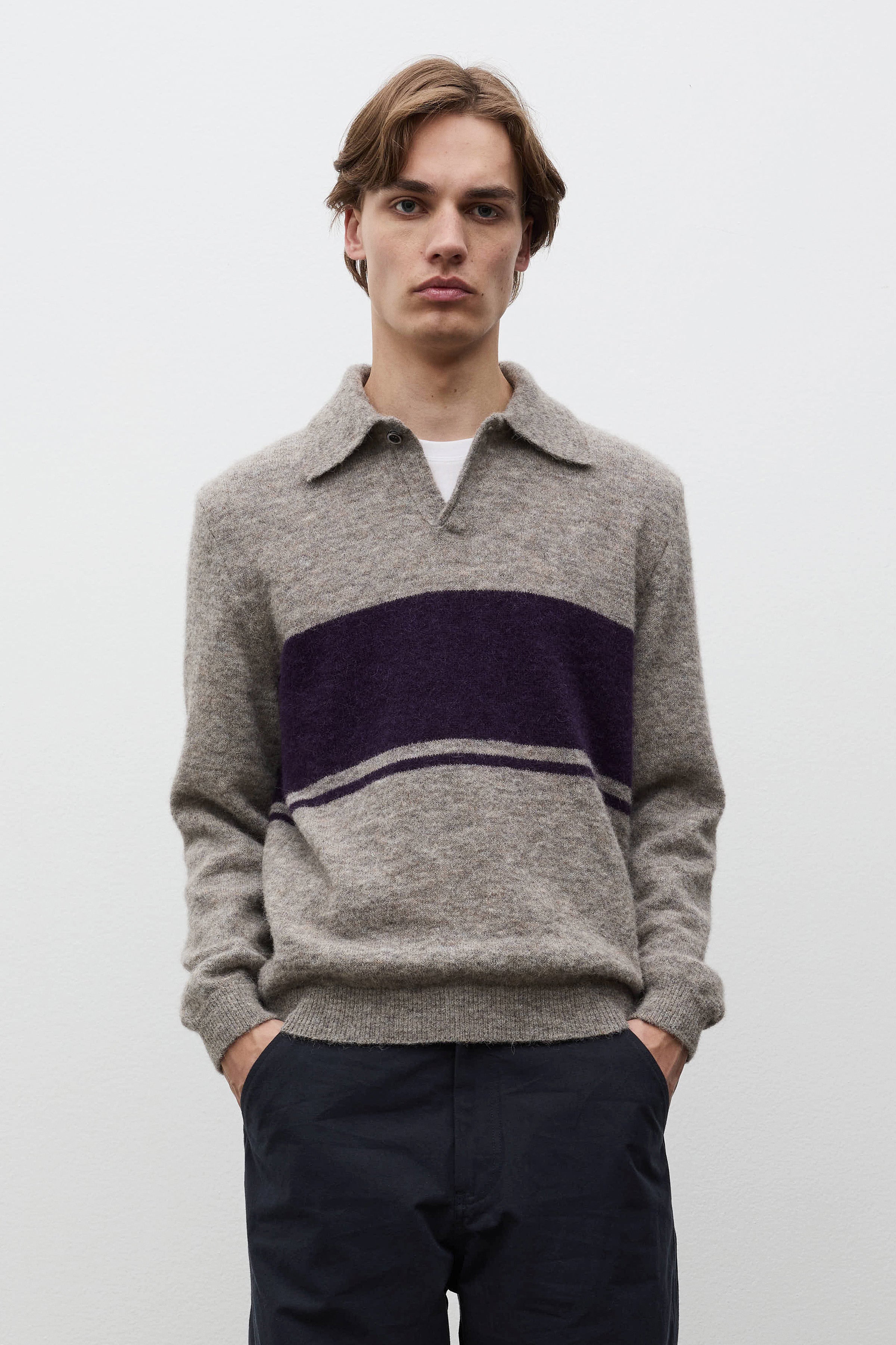 Gudme Baby Alpaca Stripe Polo