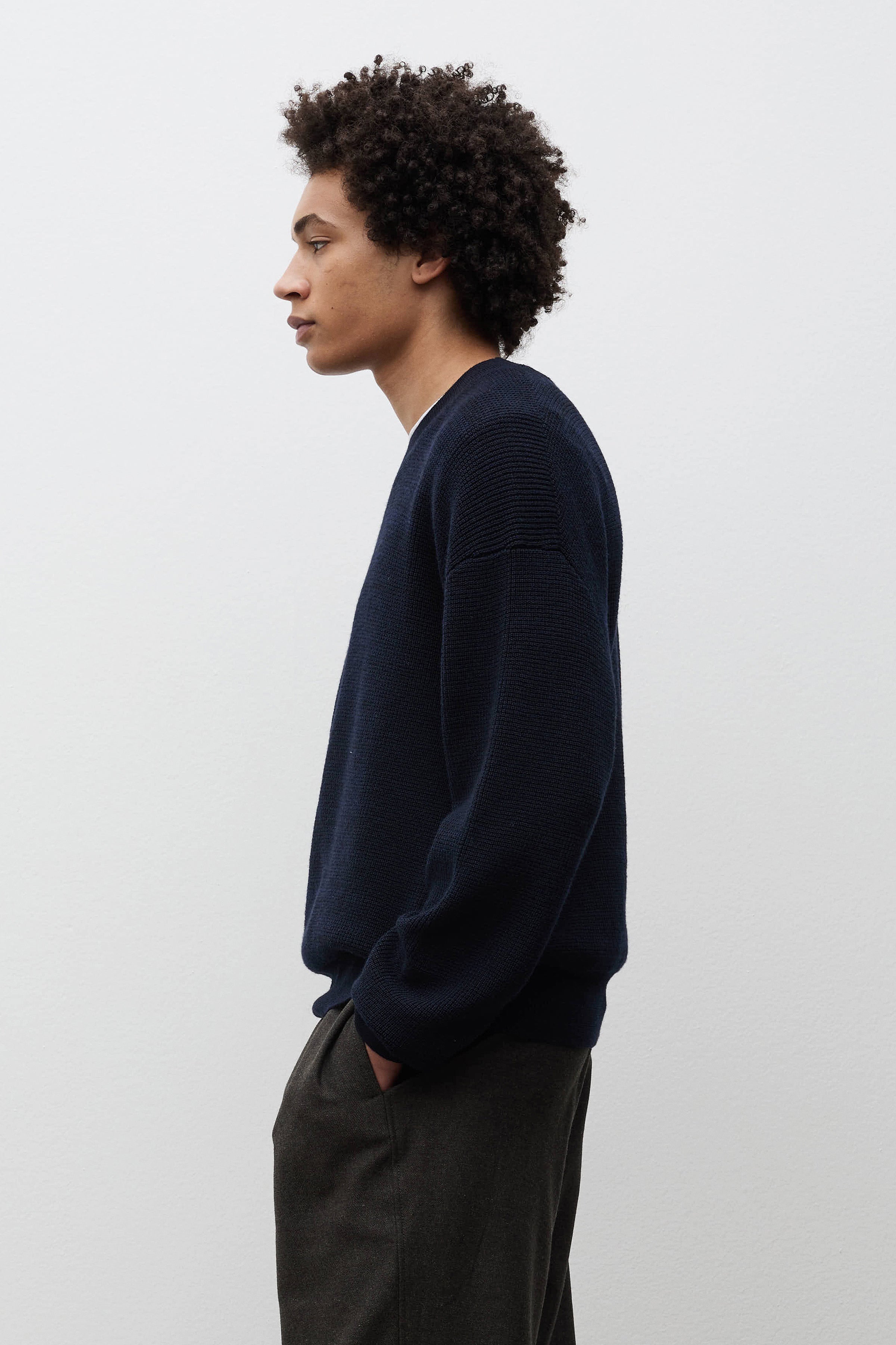Hirtshals Tech Merino Waffle Crewneck