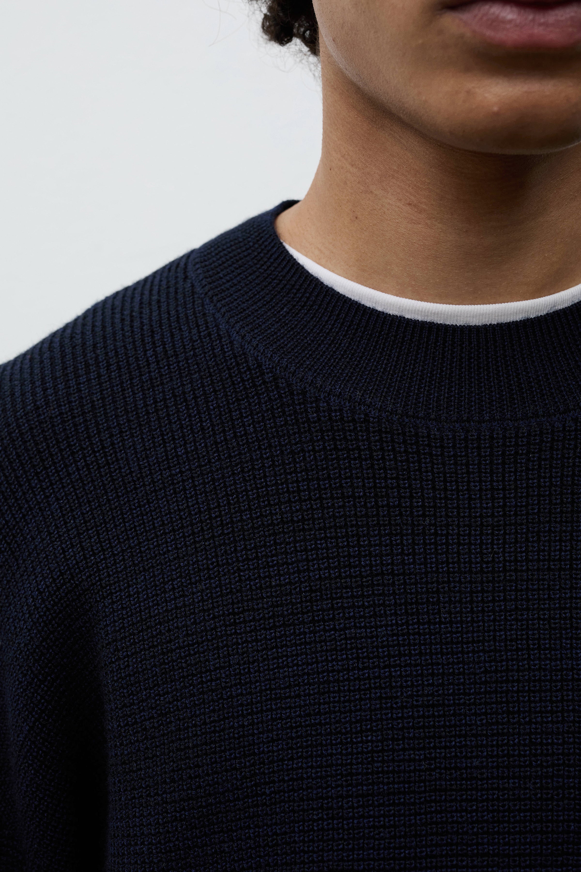 Hirtshals Tech Merino Waffle Crewneck