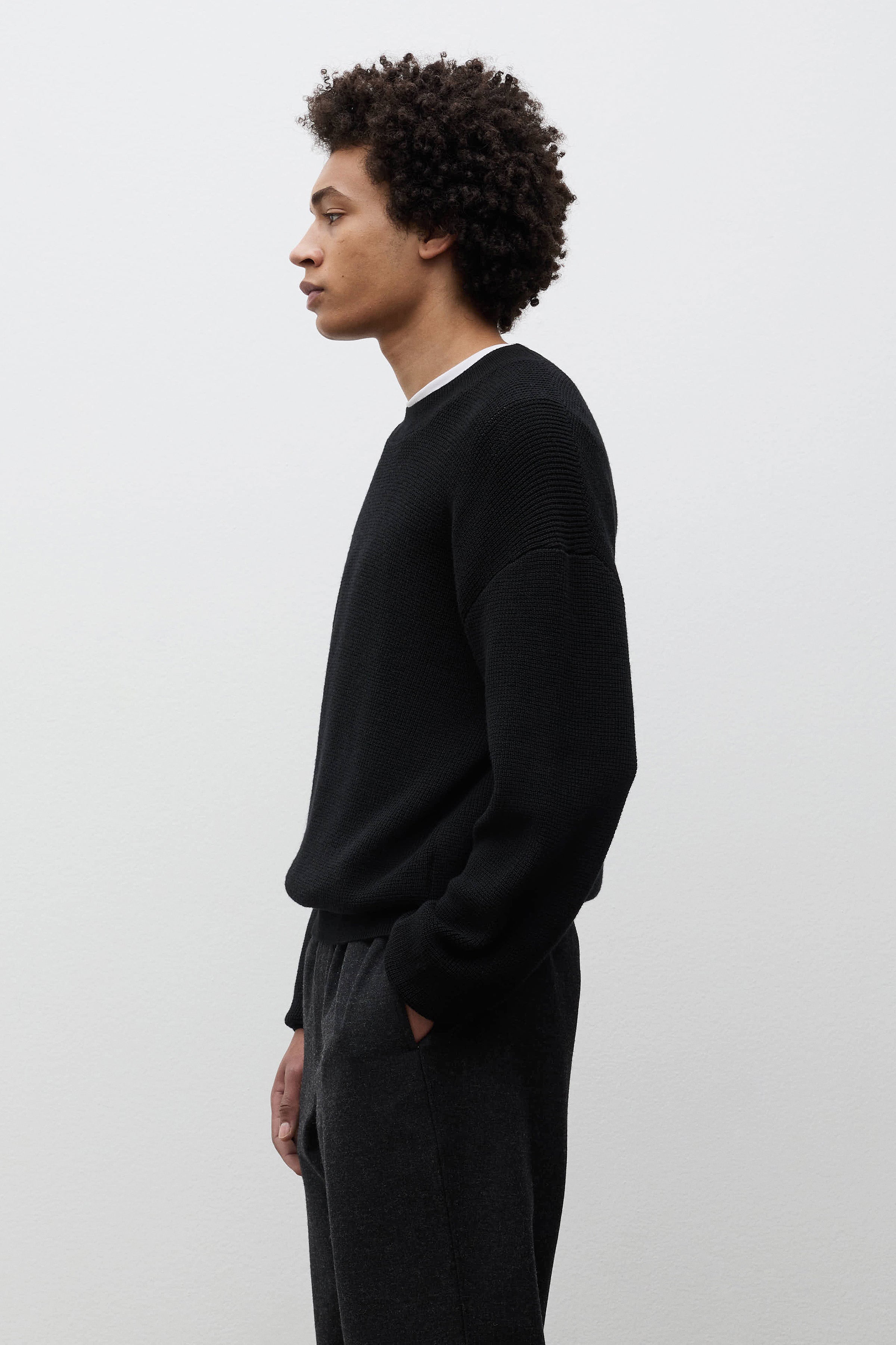 Hirtshals Tech Merino Waffle Crewneck