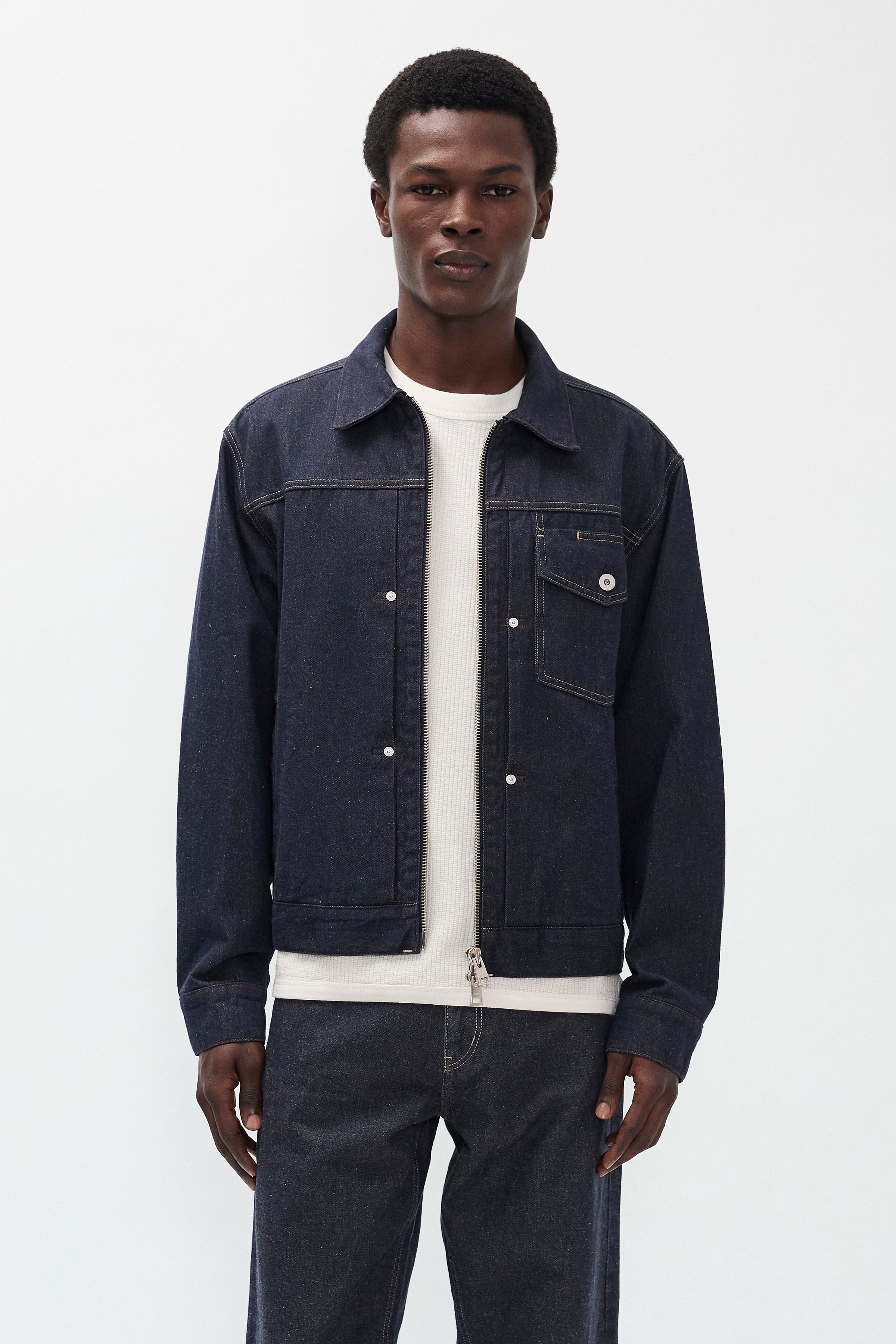 Svendborg Broken Twill Cotton Linen Denim Jacket
