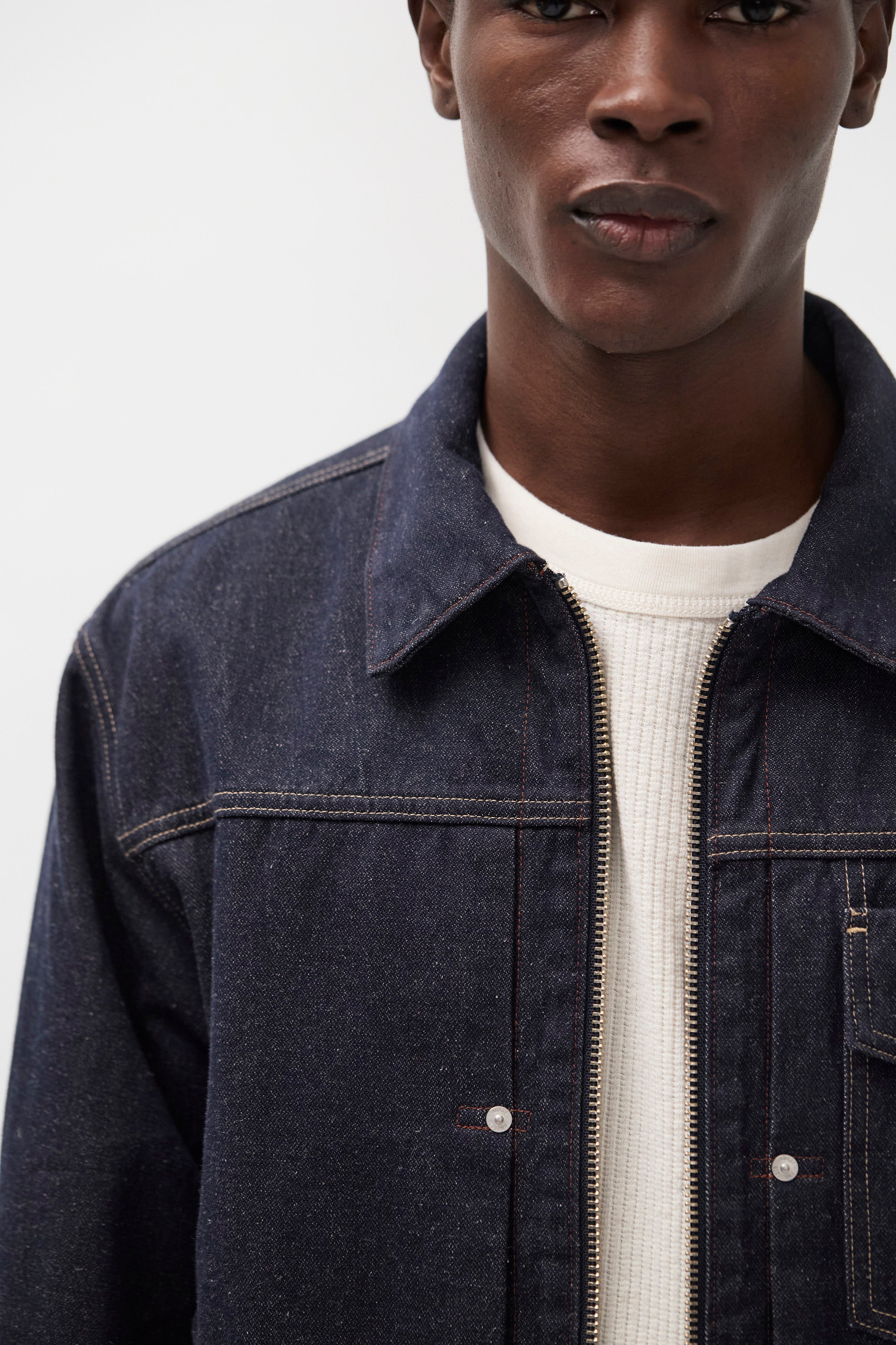 Svendborg Broken Twill Cotton Linen Denim Jacket