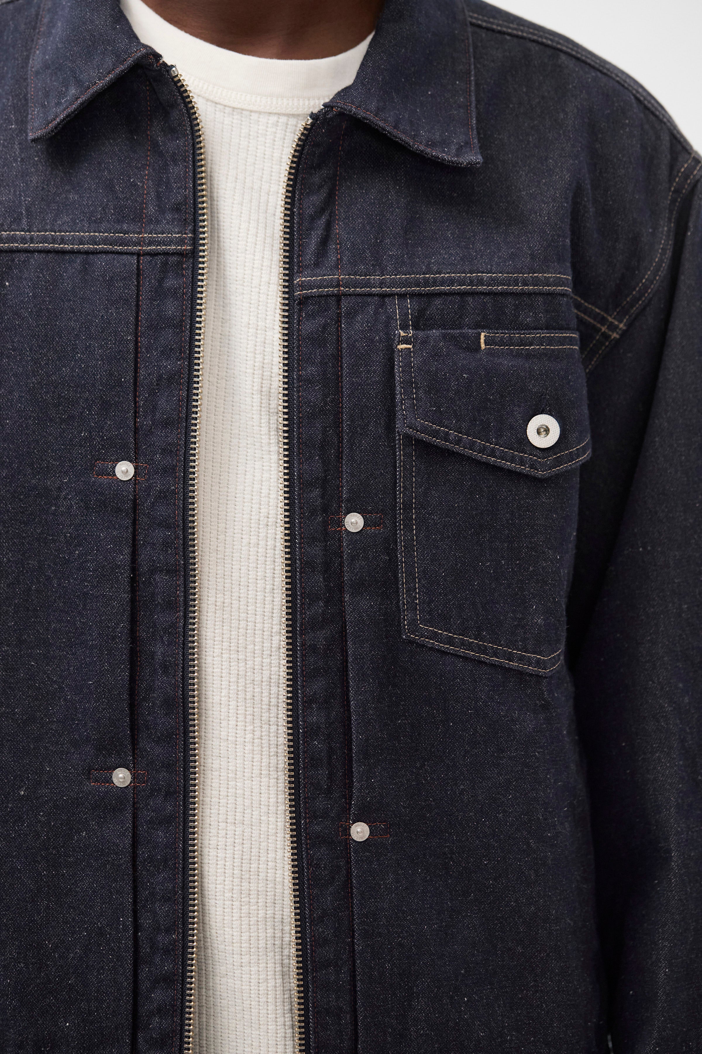Svendborg Broken Twill Cotton Linen Denim Jacket