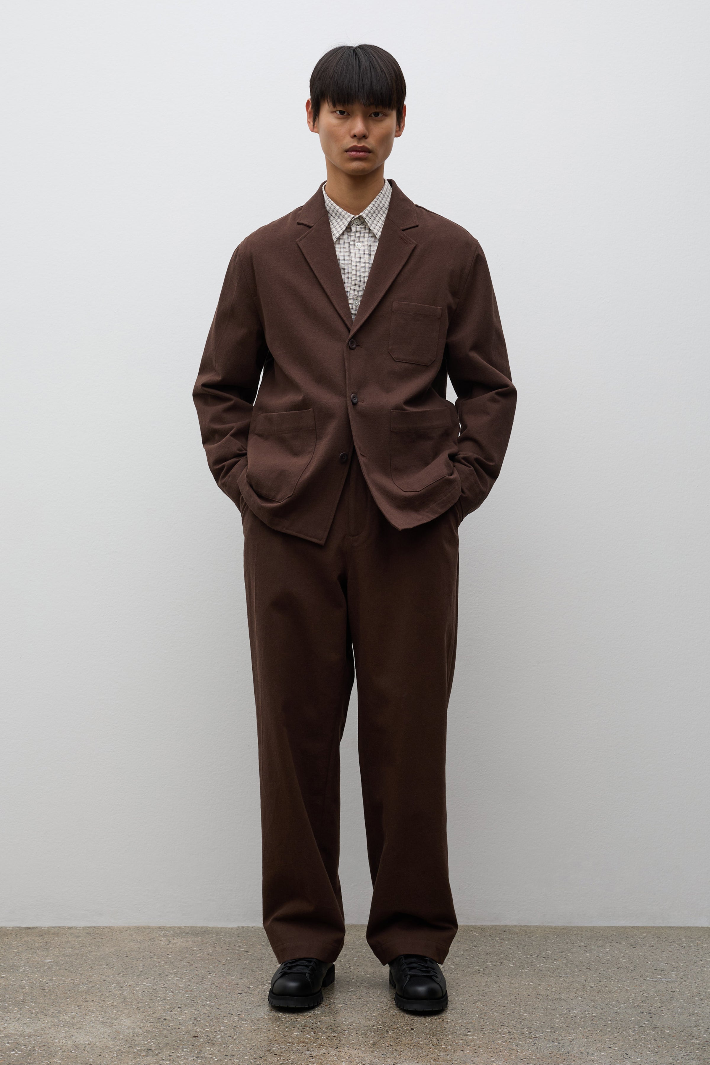 Hengifoss High Waist Cotton Wool Twill Trouser
