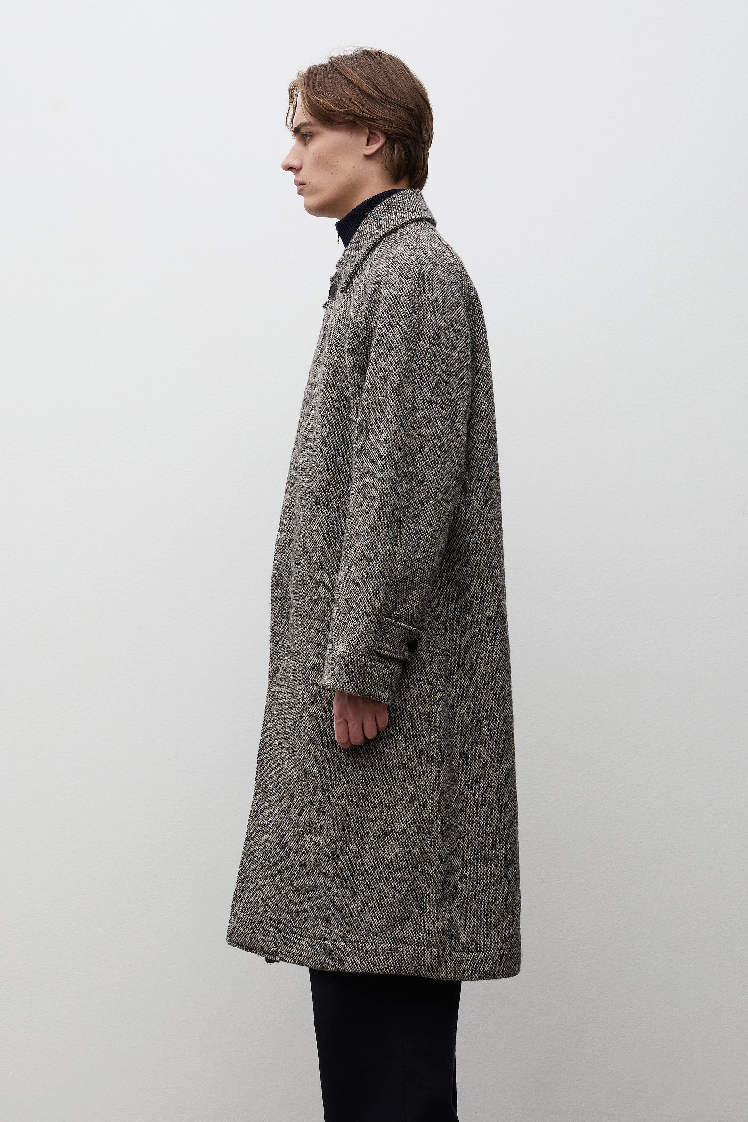 Reilstad Donegal Wool Balmacaan Raglan Coat