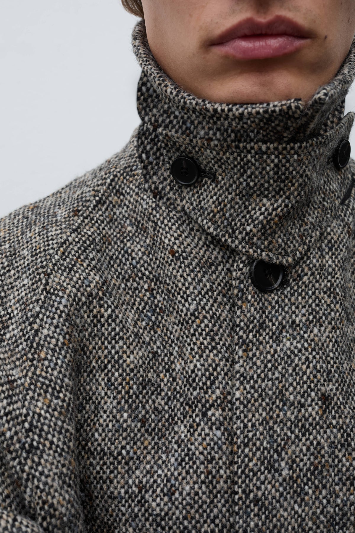 Reilstad Donegal Wool Balmacaan Raglan Coat