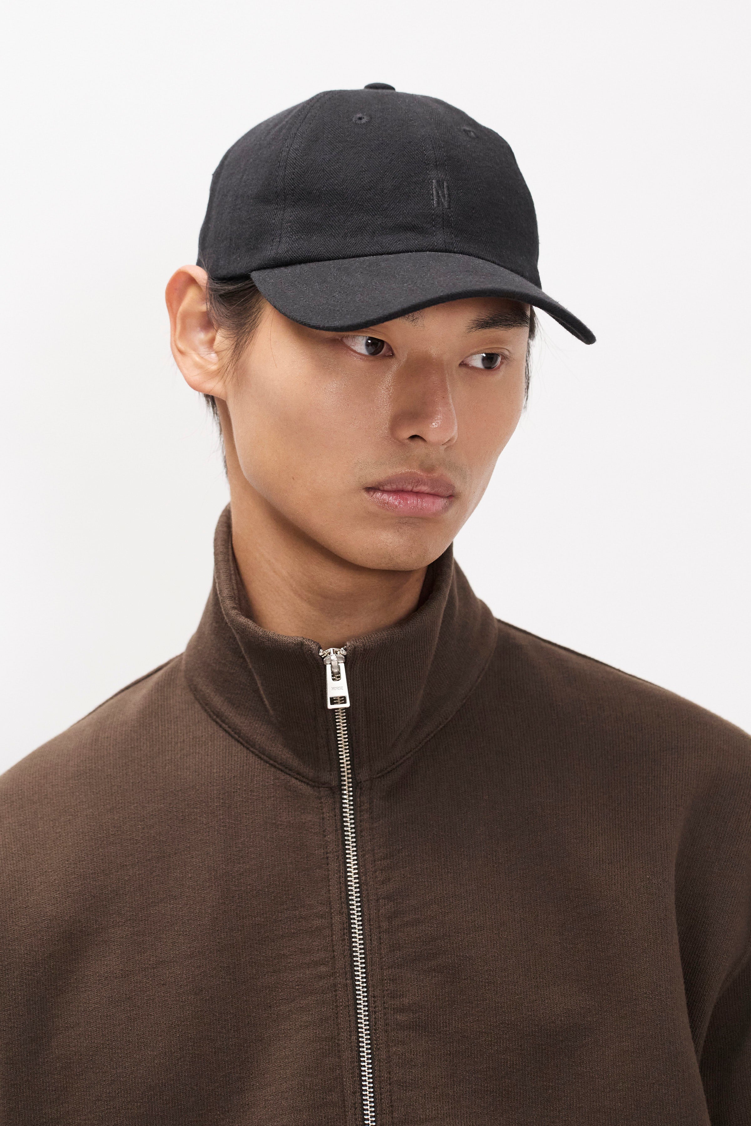 Cotton Wool Herringbone Twill 6-Panel Cap