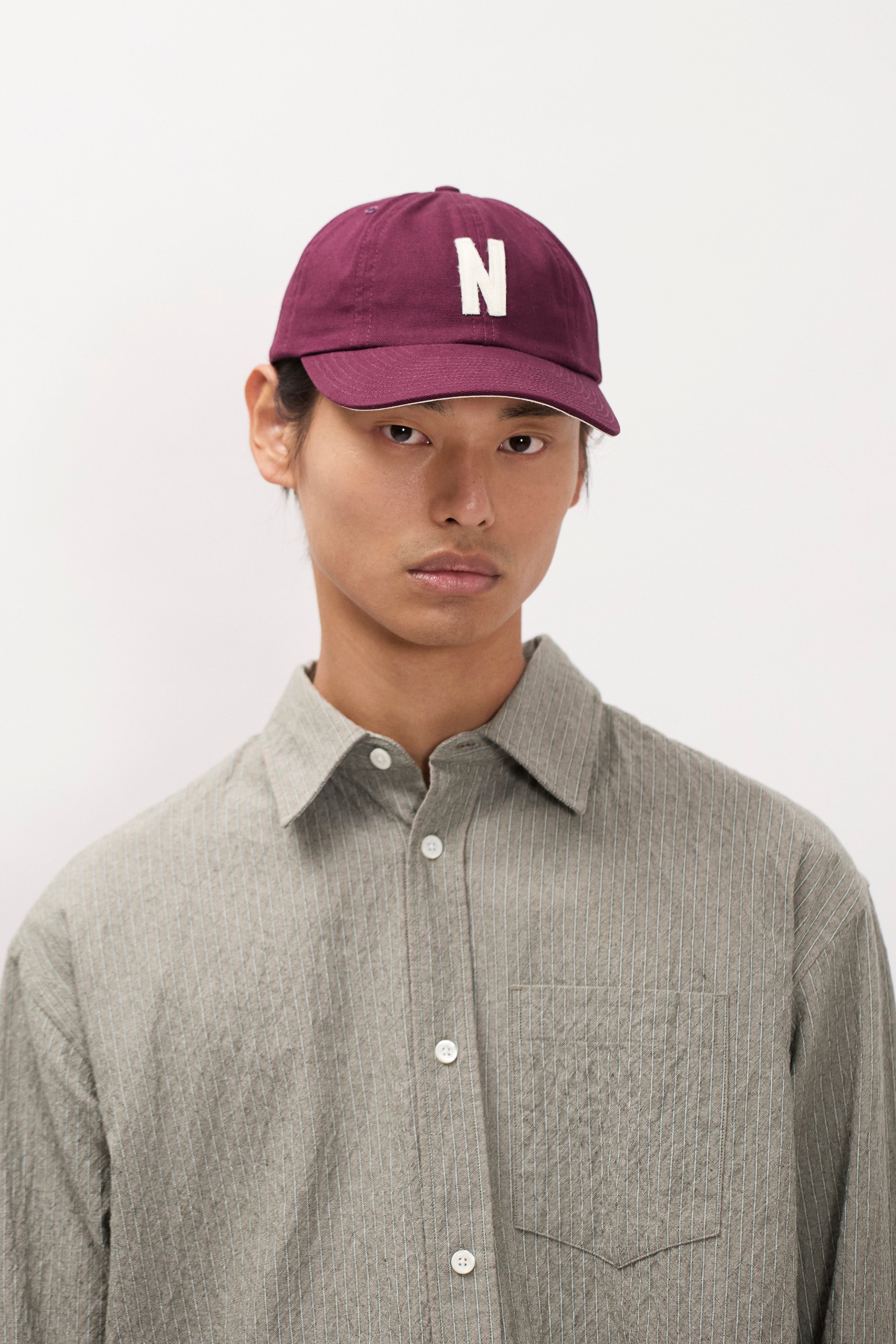 Light Canvas Felt N 8 Panel Cap