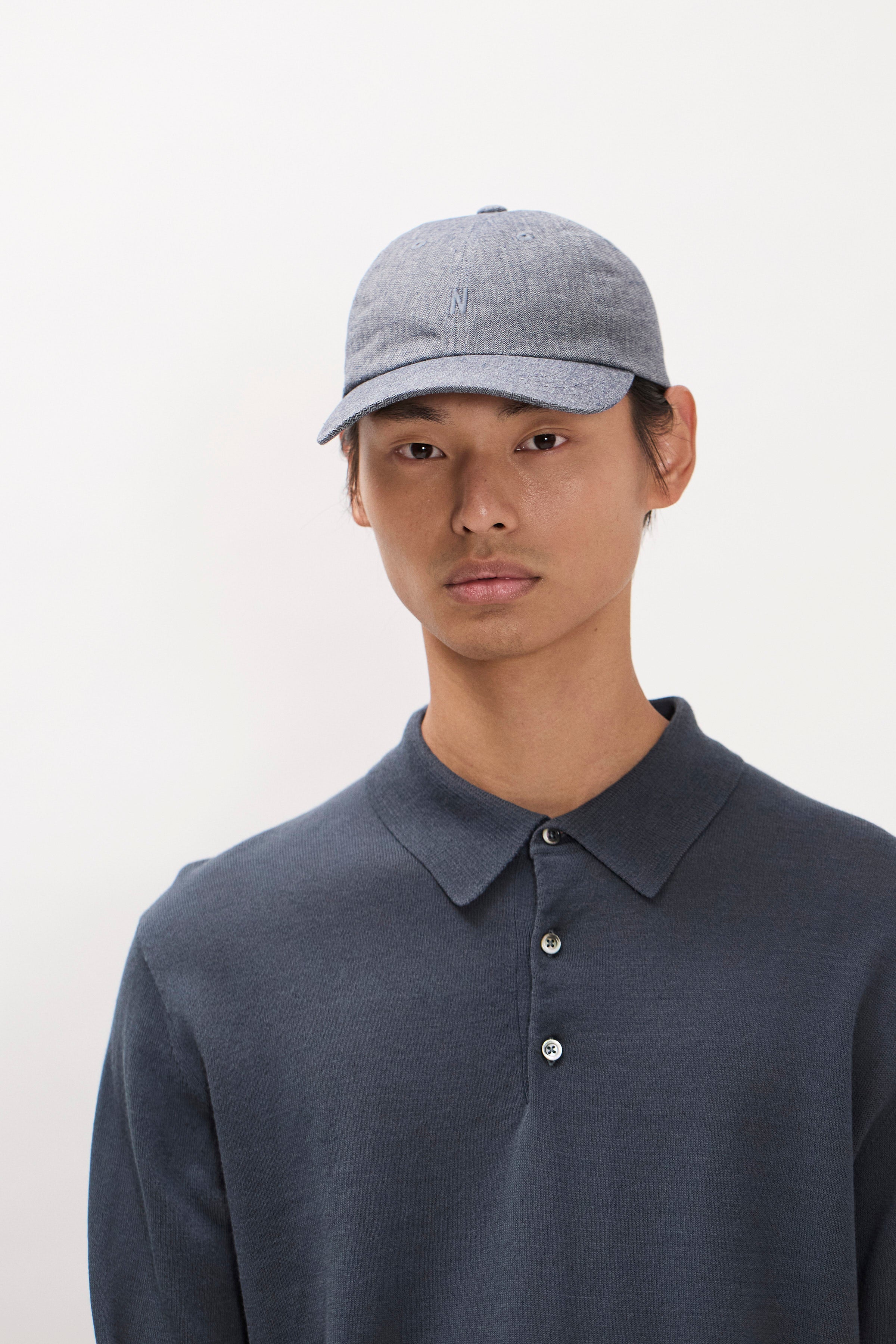 Mini Herringbone Twill 6-Panel Cap