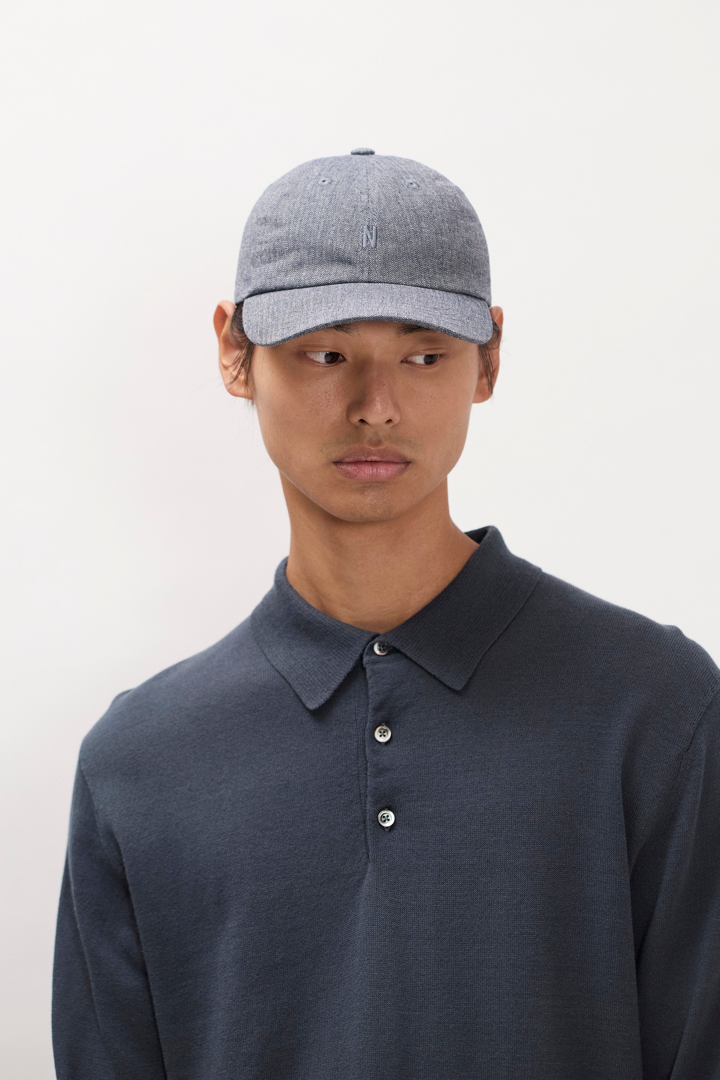 Mini Herringbone Twill 6-Panel Cap