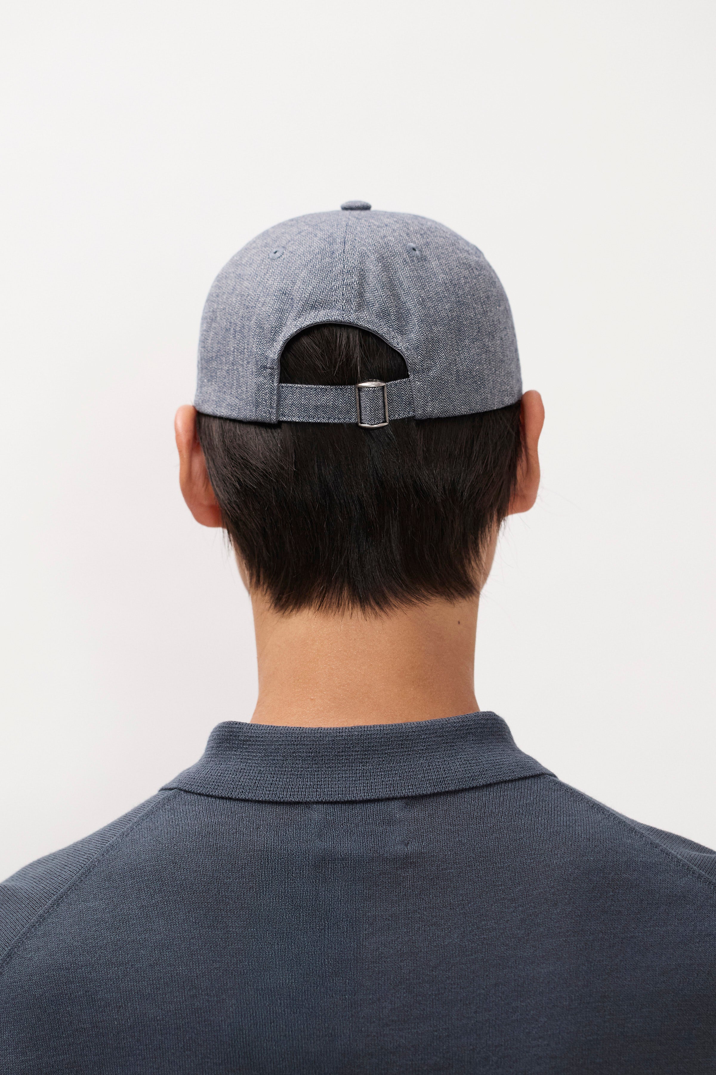 Mini Herringbone Twill 6-Panel Cap