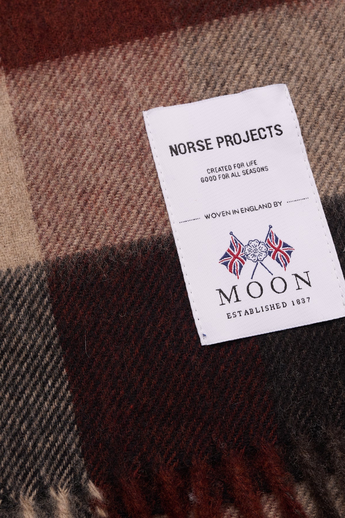Norse Moon Merino Lambswool Checked Scarf