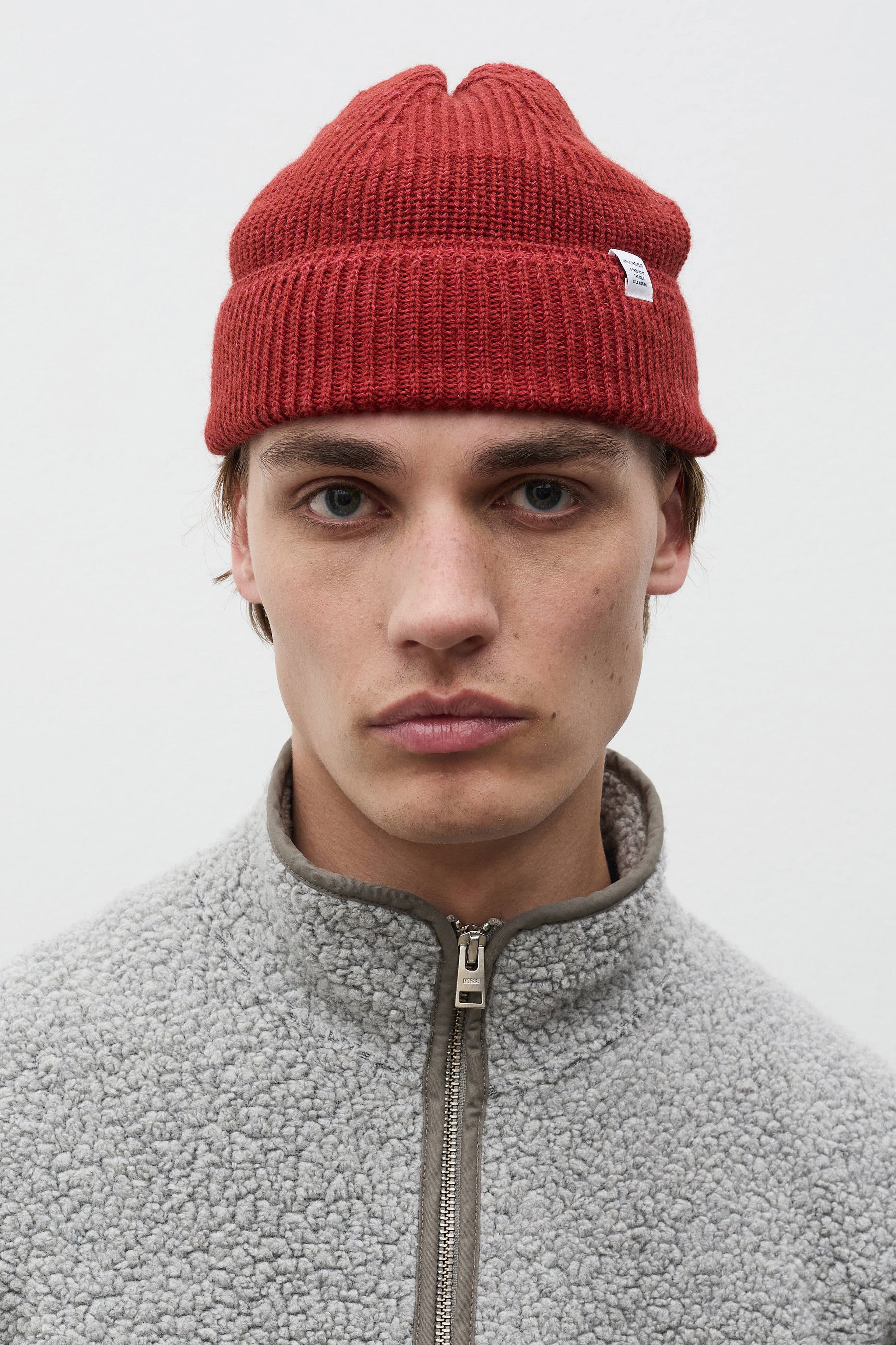 Wool Cotton Rib Beanie