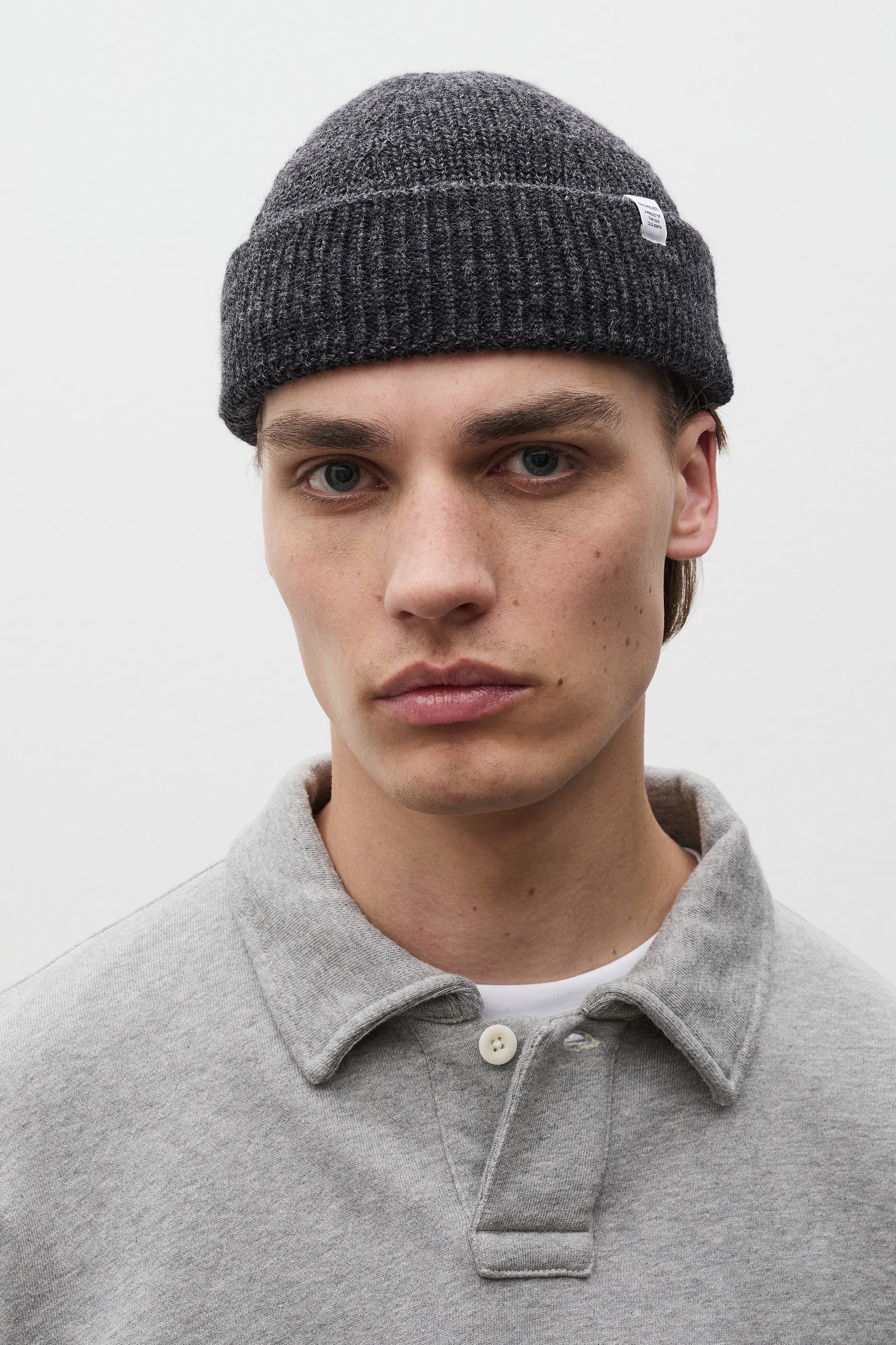 Shallow Cotton Wool Rib Beanie