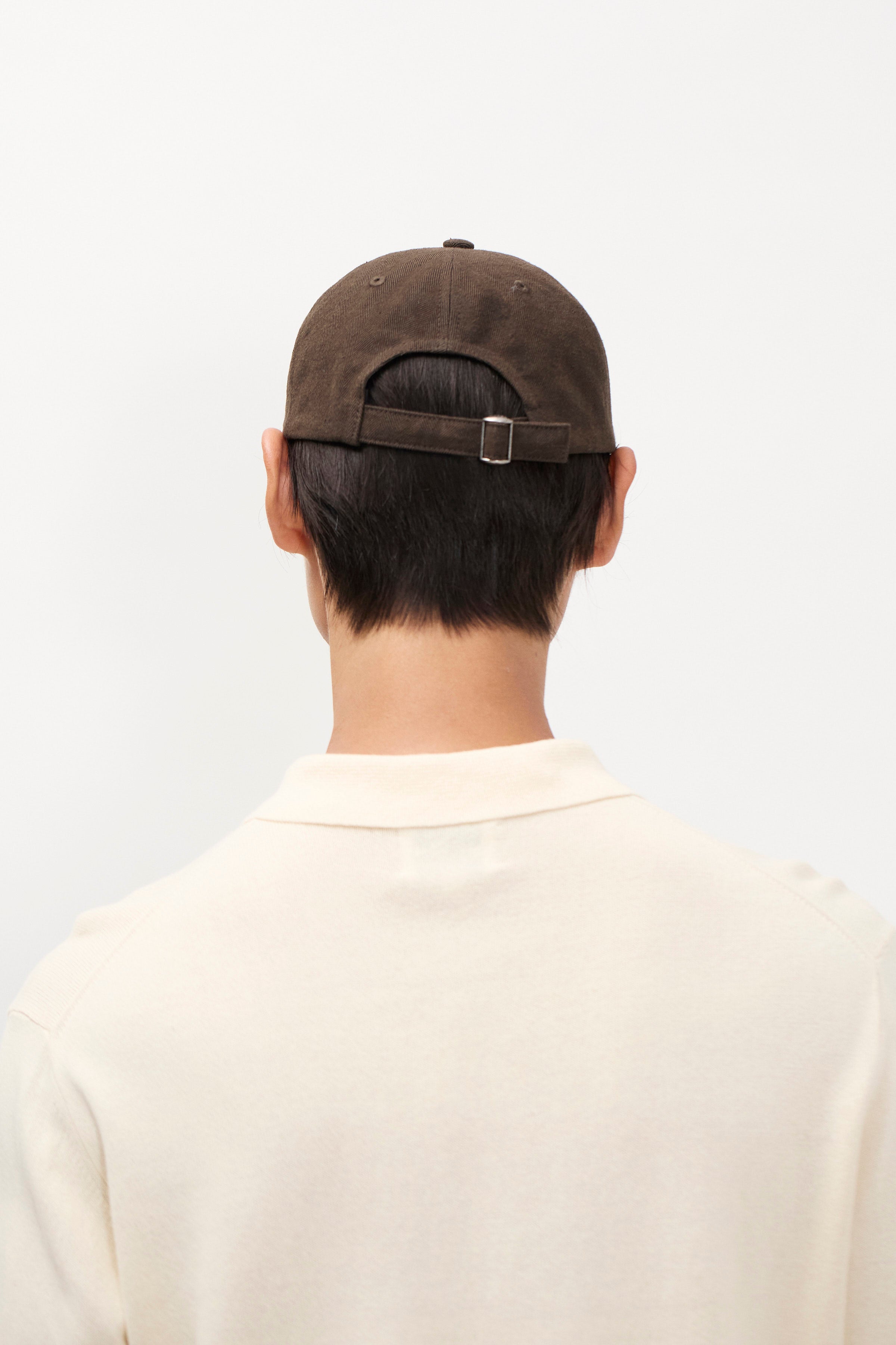 Cotton Wool Herringbone Twill 6-Panel Cap